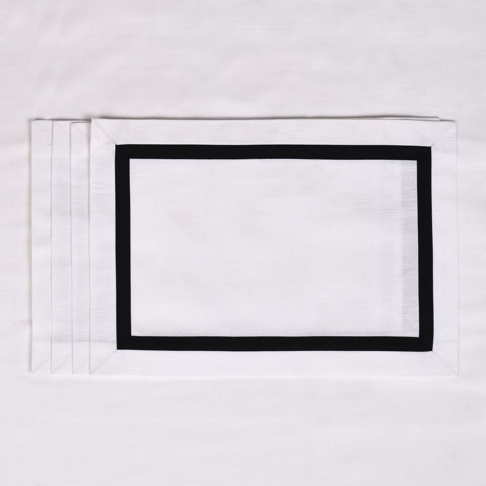 Nappes - La tapis de table Black Stripes 50x150 - ROSEBERRY HOME