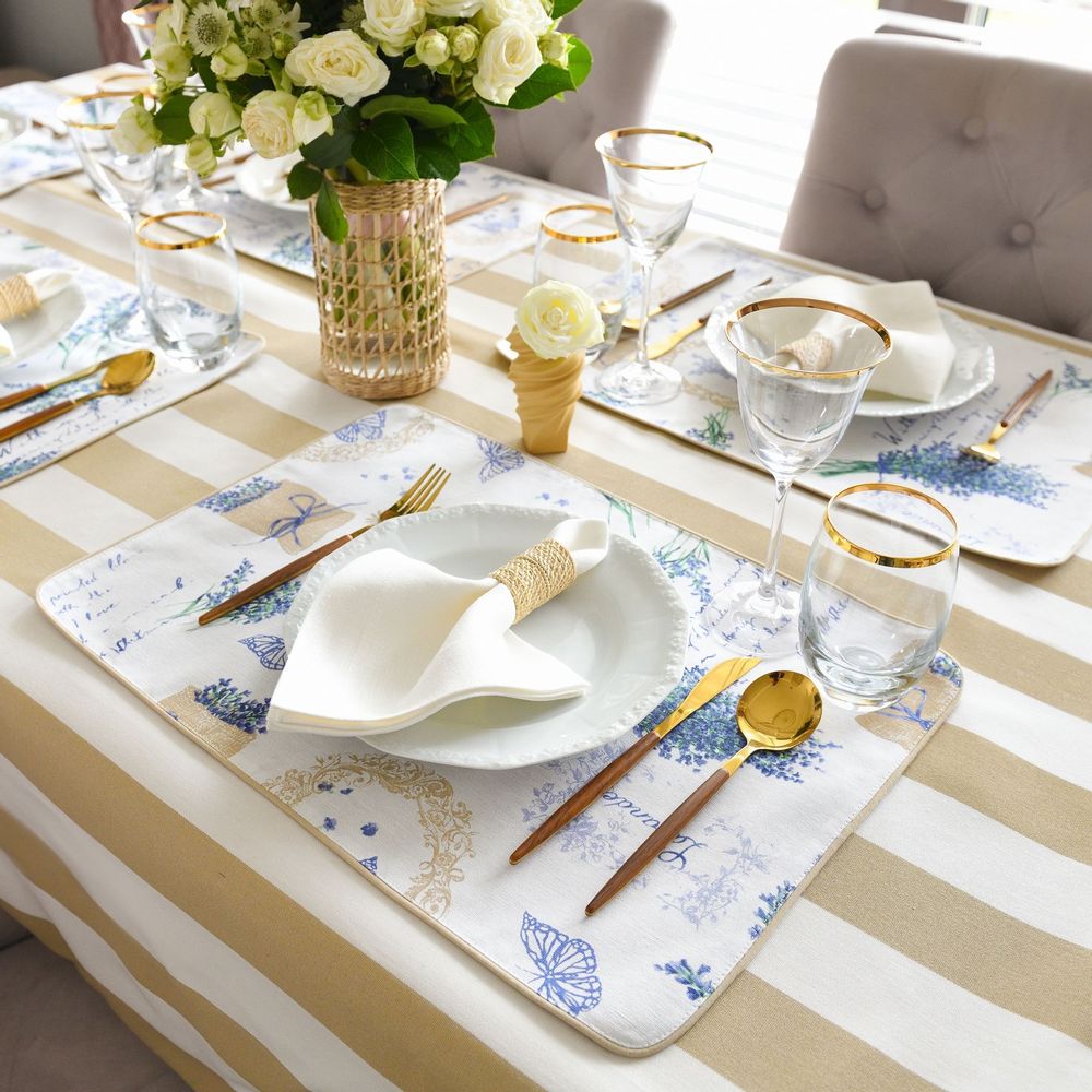 Nappes - Nappe de table Dandy Beige - ROSEBERRY HOME