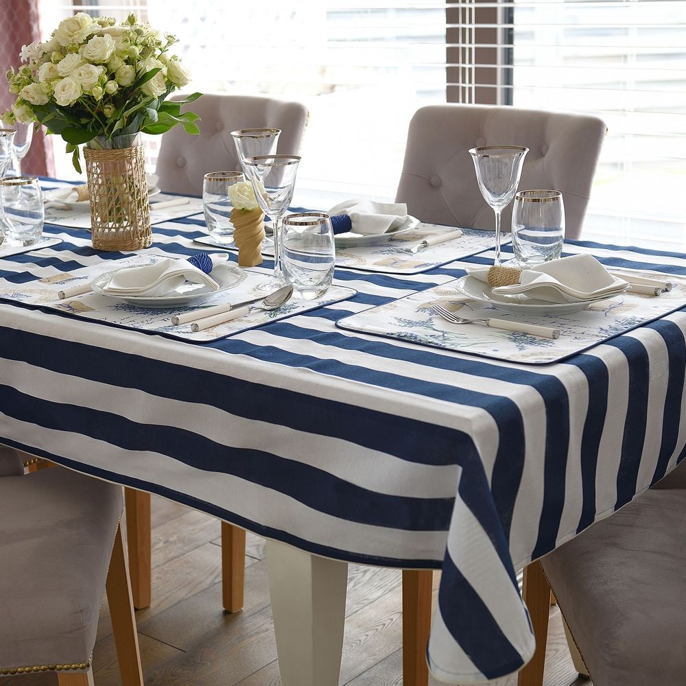Nappes - Nappe de table Dandy Navy Blue - ROSEBERRY HOME