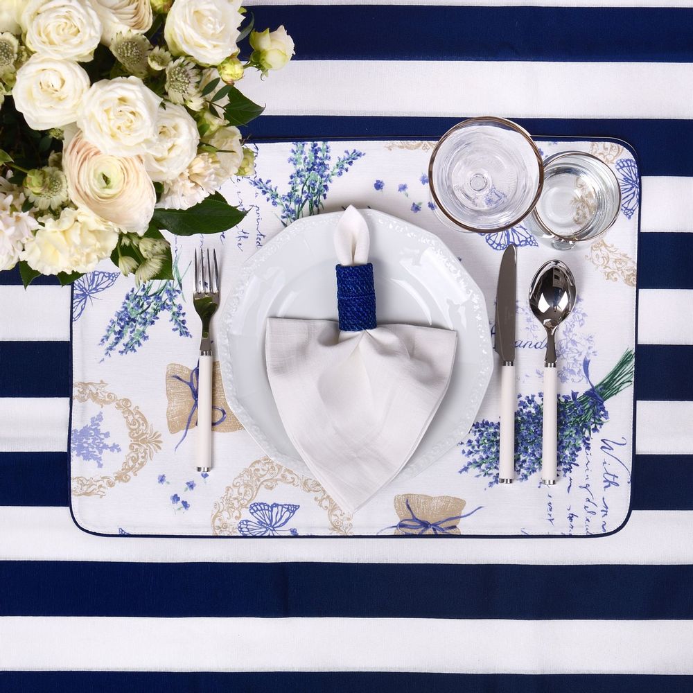 Nappes - Nappe de table Dandy Navy Blue - ROSEBERRY HOME
