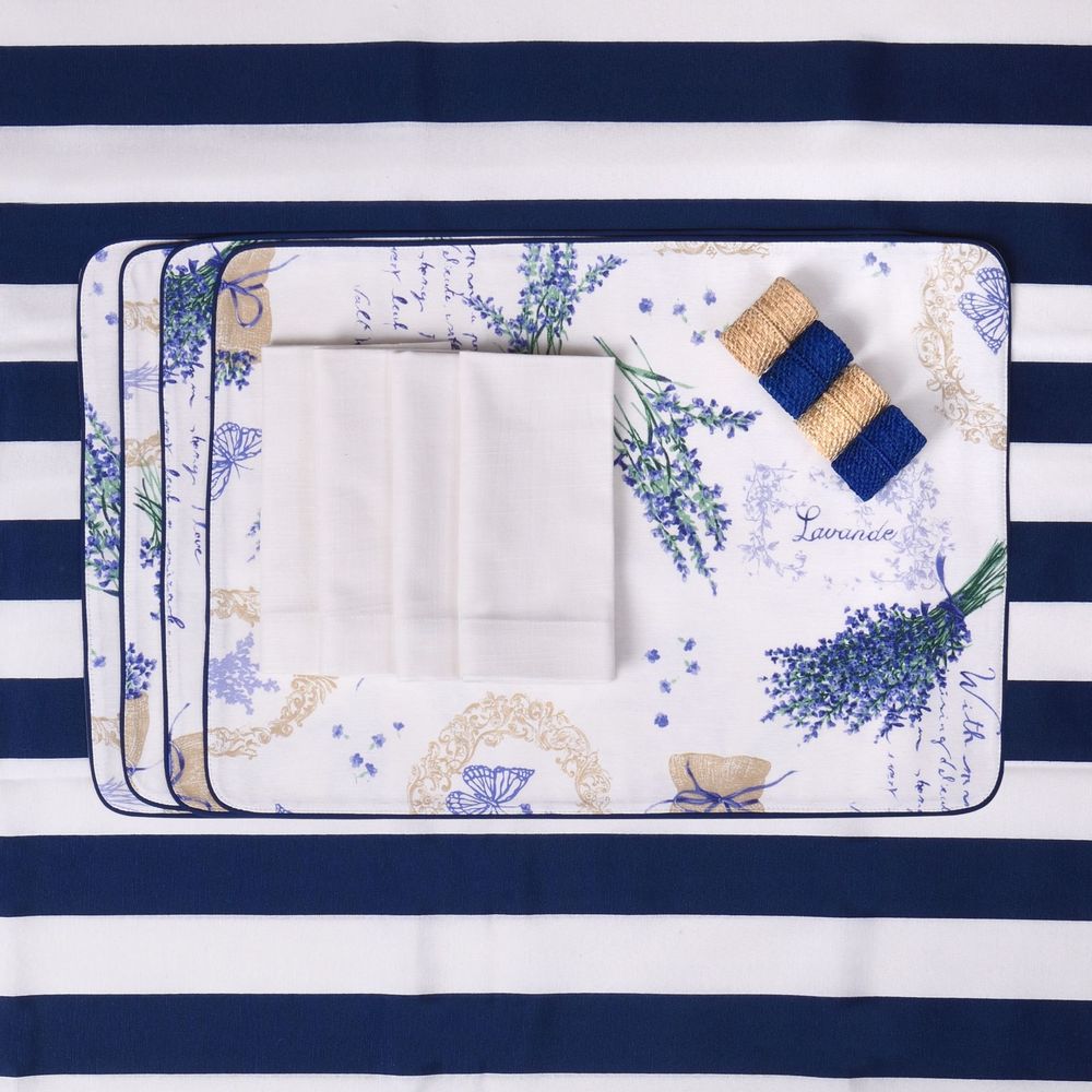 Nappes - Nappe de table Dandy Navy Blue - ROSEBERRY HOME