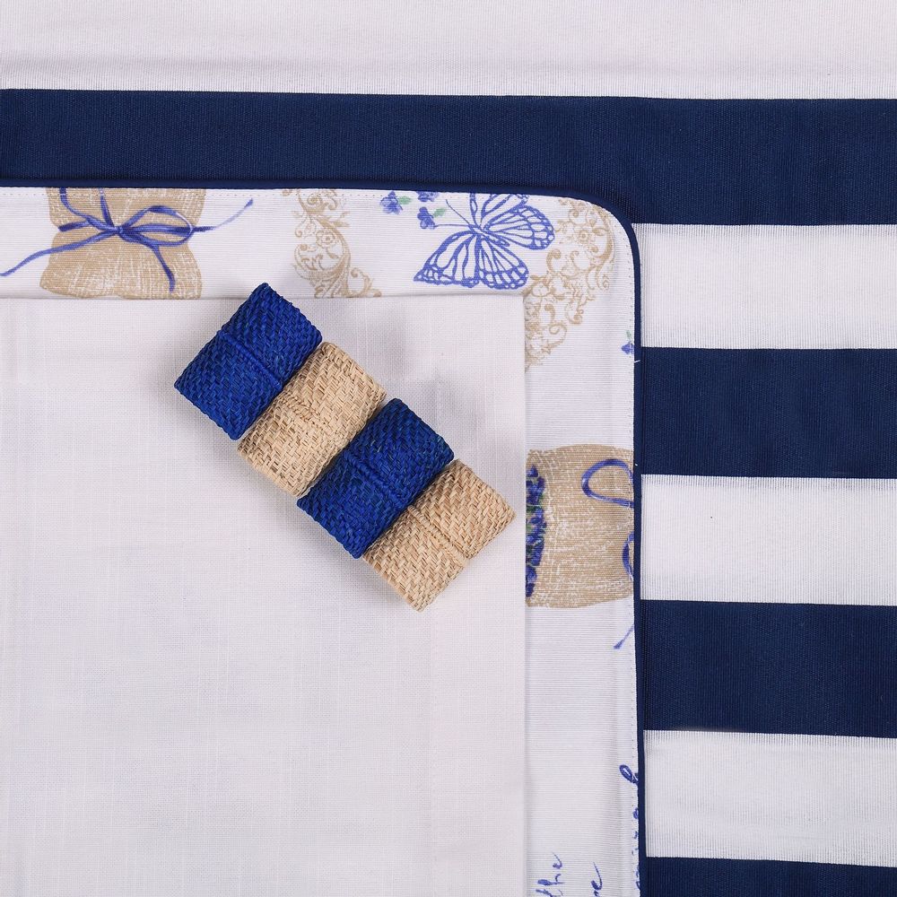 Nappes - Nappe de table Dandy Navy Blue - ROSEBERRY HOME