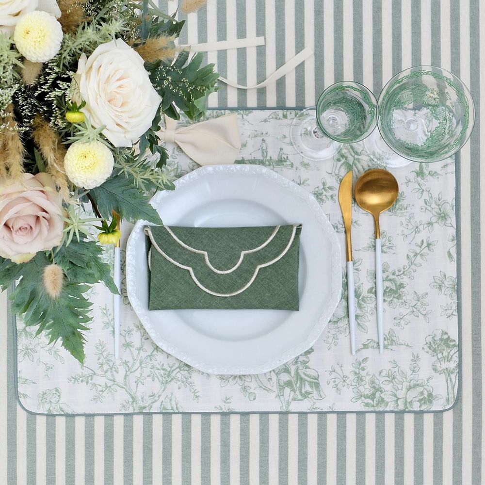 Table cloths - Tablecloth Dandy Green 130x200 - ROSEBERRY HOME