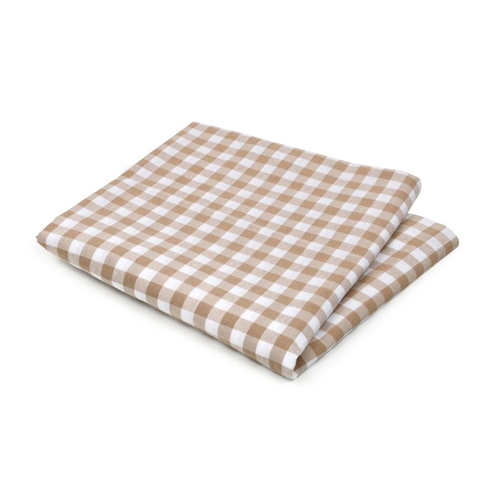 Nappes - Nappe de table Beige Gingham - 130 cm x 200 cm - ROSEBERRY HOME