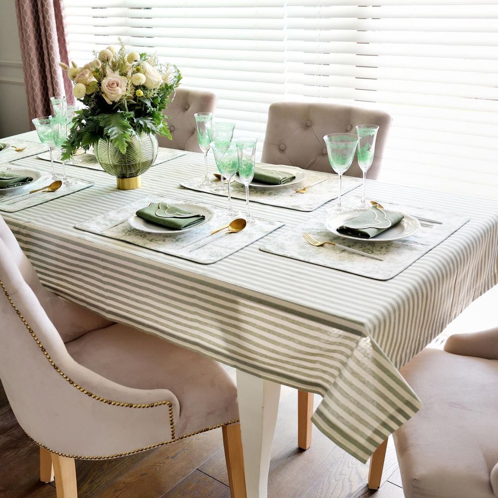 Table cloths - Tablecloth Dandy Green 130x300 - ROSEBERRY HOME