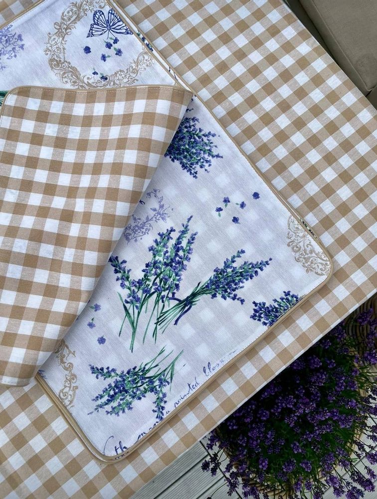 Nappes - Nappe de table Beige Gingham - 130 cm x 200 cm - ROSEBERRY HOME