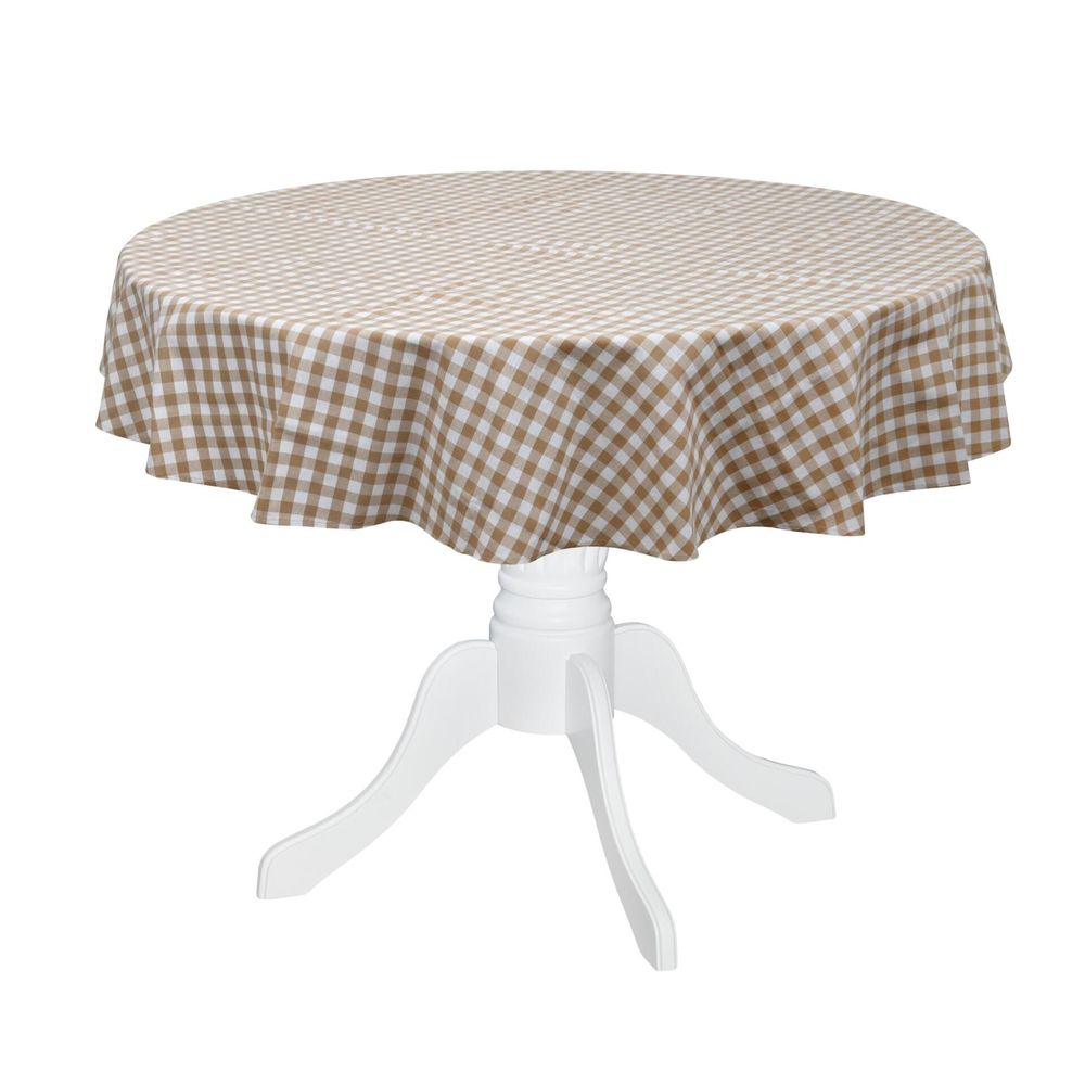 Table cloths - Tablecloth Beige Gingham - 140 cm - ROSEBERRY HOME