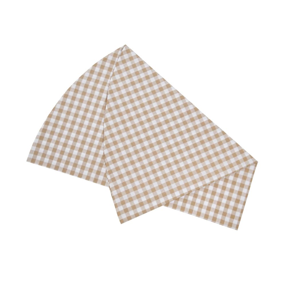 Table cloths - Tablecloth Beige Gingham - 160 cm - ROSEBERRY HOME