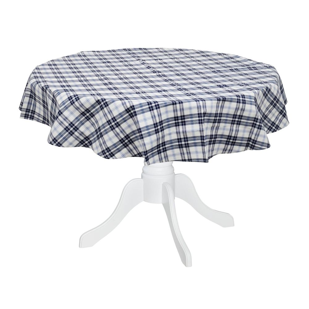 Table cloths - Tablecloth Blue Plaid - 130 cm x 250 cm - - ROSEBERRY HOME