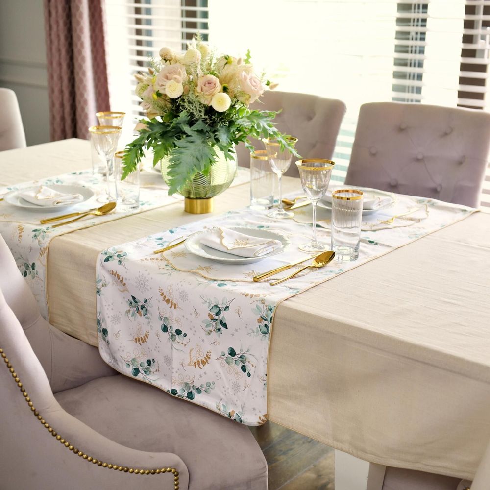 Table cloths - Tablecloth Very Jolly Christmas rounded 160 - ROSEBERRY HOME