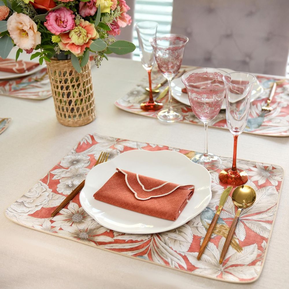 Placemats - Placemats Topaz & Mirha 6 pieces - ROSEBERRY HOME