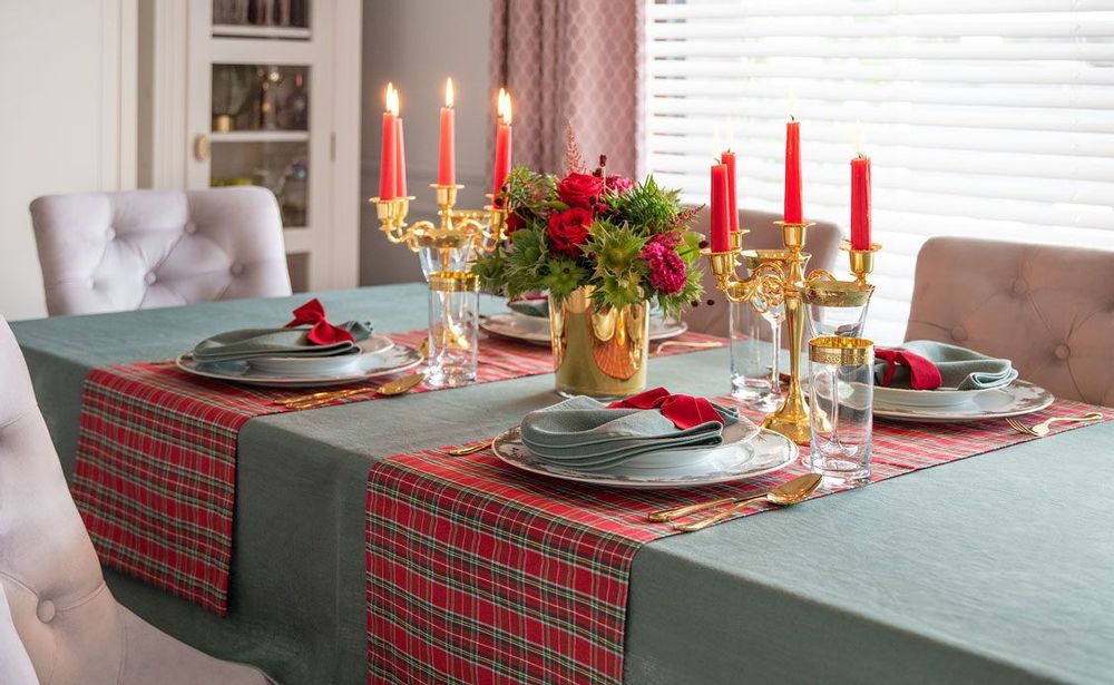 Nappes - Nappe de table Red Tartan rounded 140 - ROSEBERRY HOME