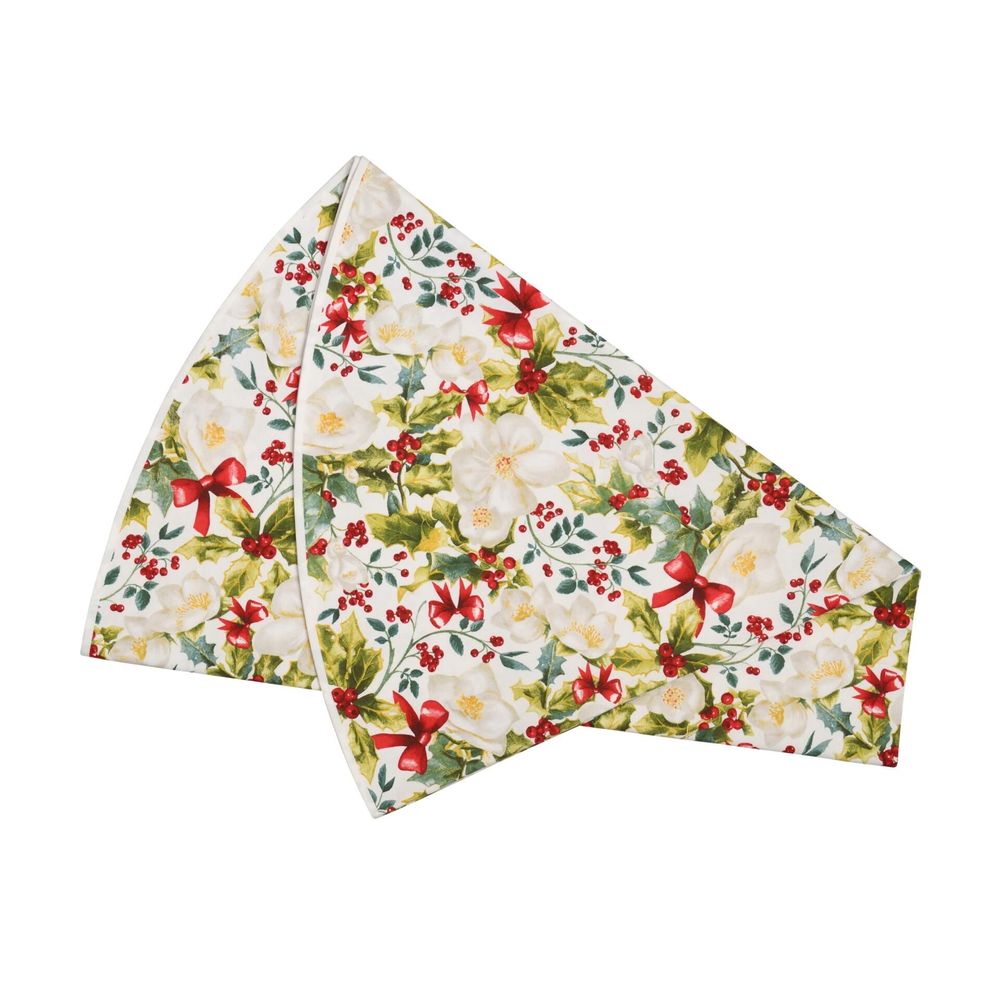Nappes - Nappe de table Very Holly Christmas rounded 210 - ROSEBERRY HOME