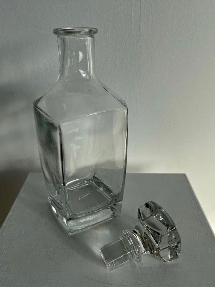 Carafes - Carafe à whisky en verre vintage de base rectangulaire H:26cm - OFFICE OBJETS