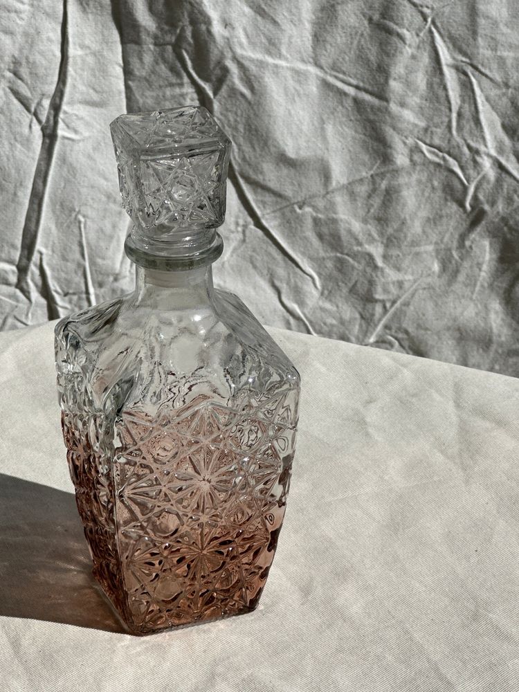 Carafes - Carafe à whisky motif géométrique étoiles teintée H24 - OFFICE OBJETS