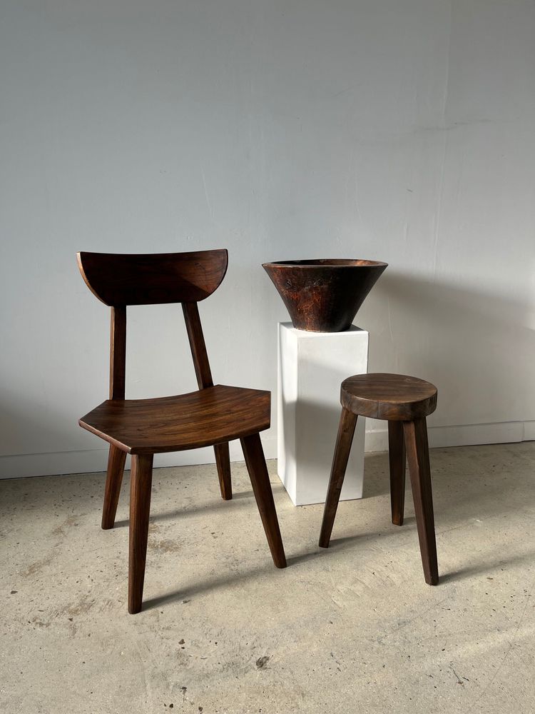Chaises - Chaise en bois massif à l'assise hexagonale - OFFICE OBJETS