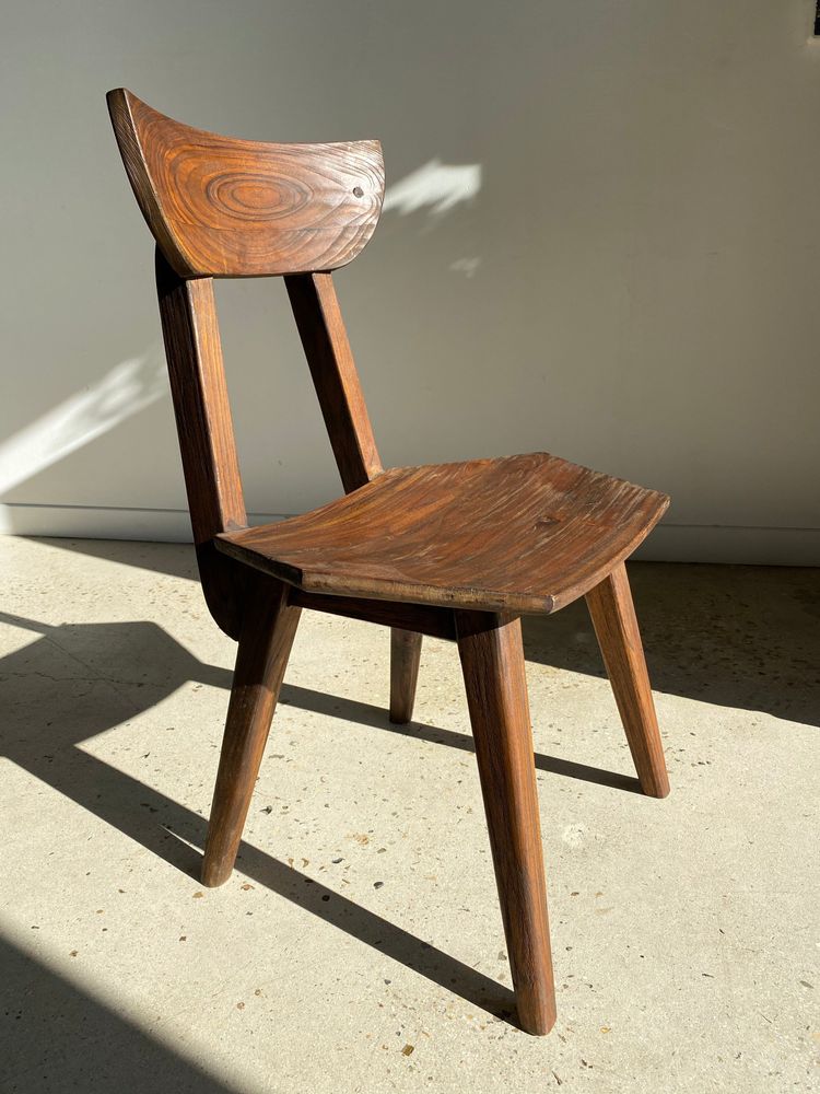 Chaises - Chaise en bois massif à l'assise hexagonale - OFFICE OBJETS