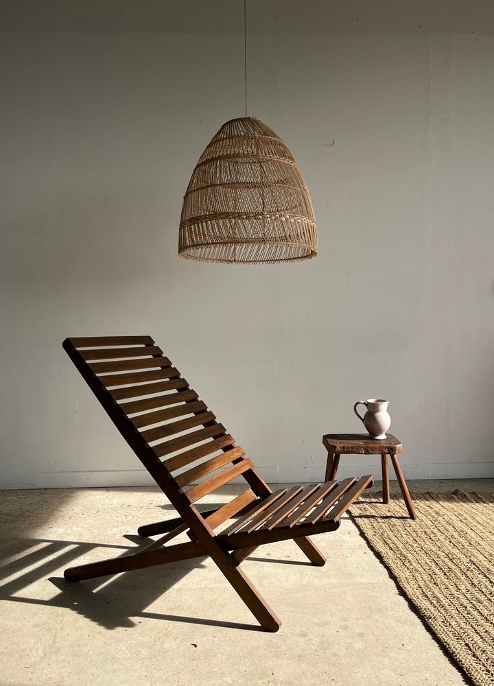 Chaises longues - Chaise longue en teck à lattes pliable - OFFICE OBJETS