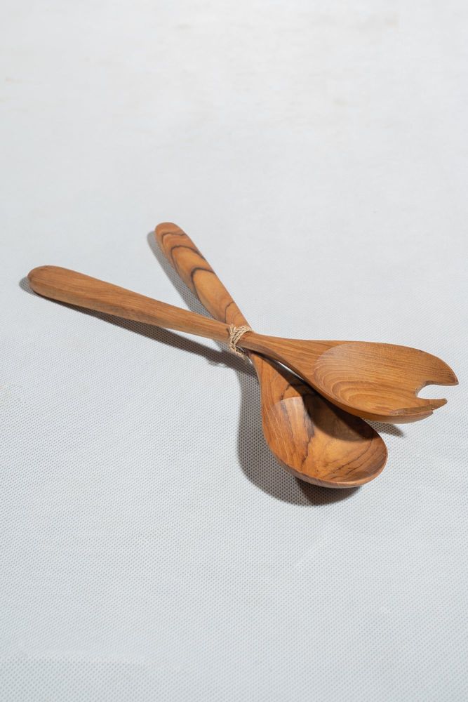 Couverts & ustensiles de cuisine - Couverts à salade en bois monoxyle naturel - OFFICE OBJETS