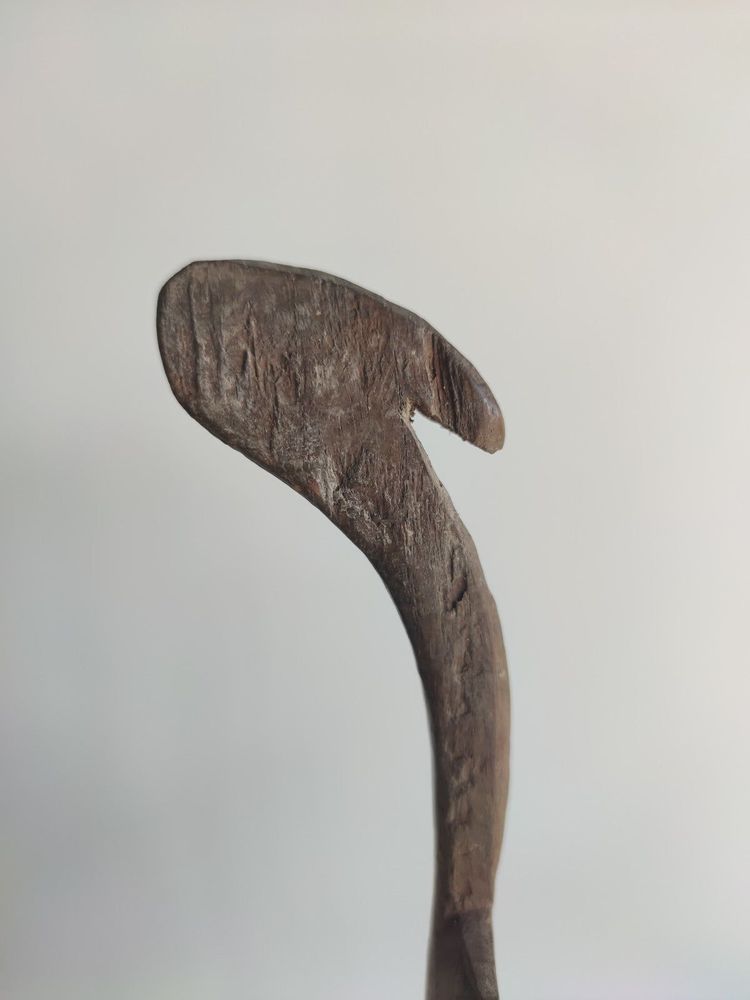 Sculptures, statuettes et miniatures - Cuiller en bois ancienne montée sur socle (4) - OFFICE OBJETS