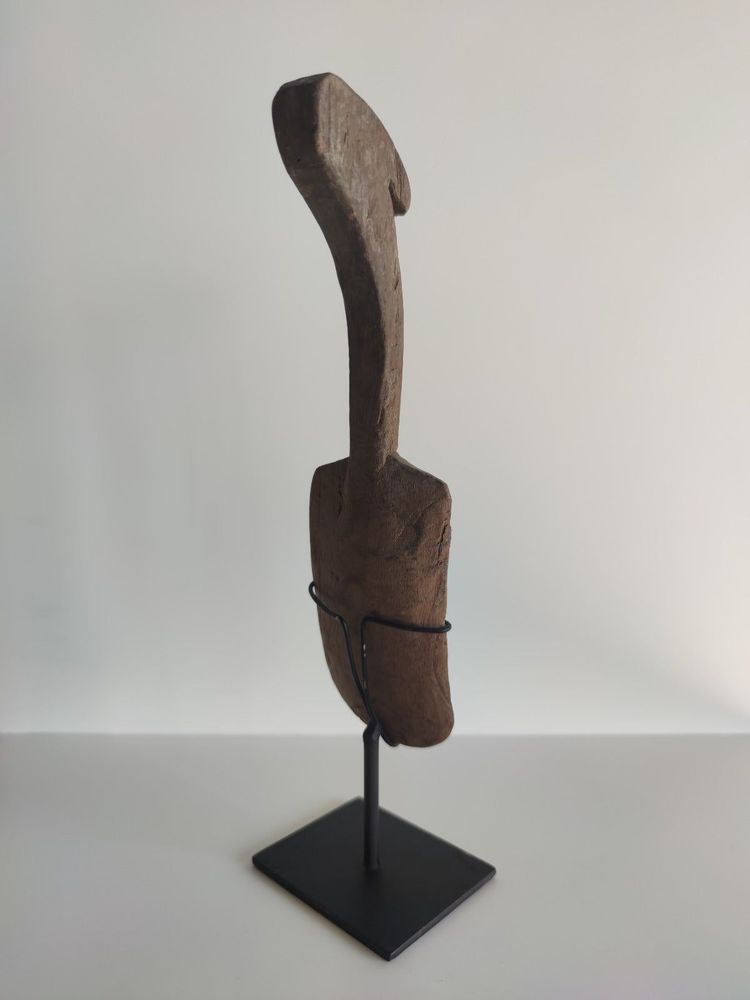 Sculptures, statuettes et miniatures - Cuiller en bois ancienne montée sur socle (4) - OFFICE OBJETS