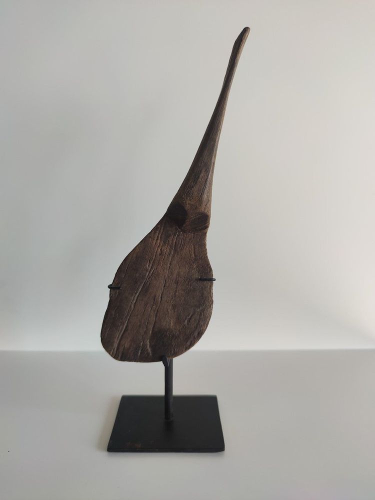 Sculptures, statuettes and miniatures - Old wooden spoon mounted on a base (5) - OFFICE OBJETS