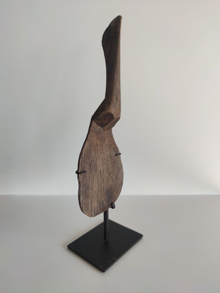 Sculptures, statuettes and miniatures - Old wooden spoon mounted on a base (5) - OFFICE OBJETS