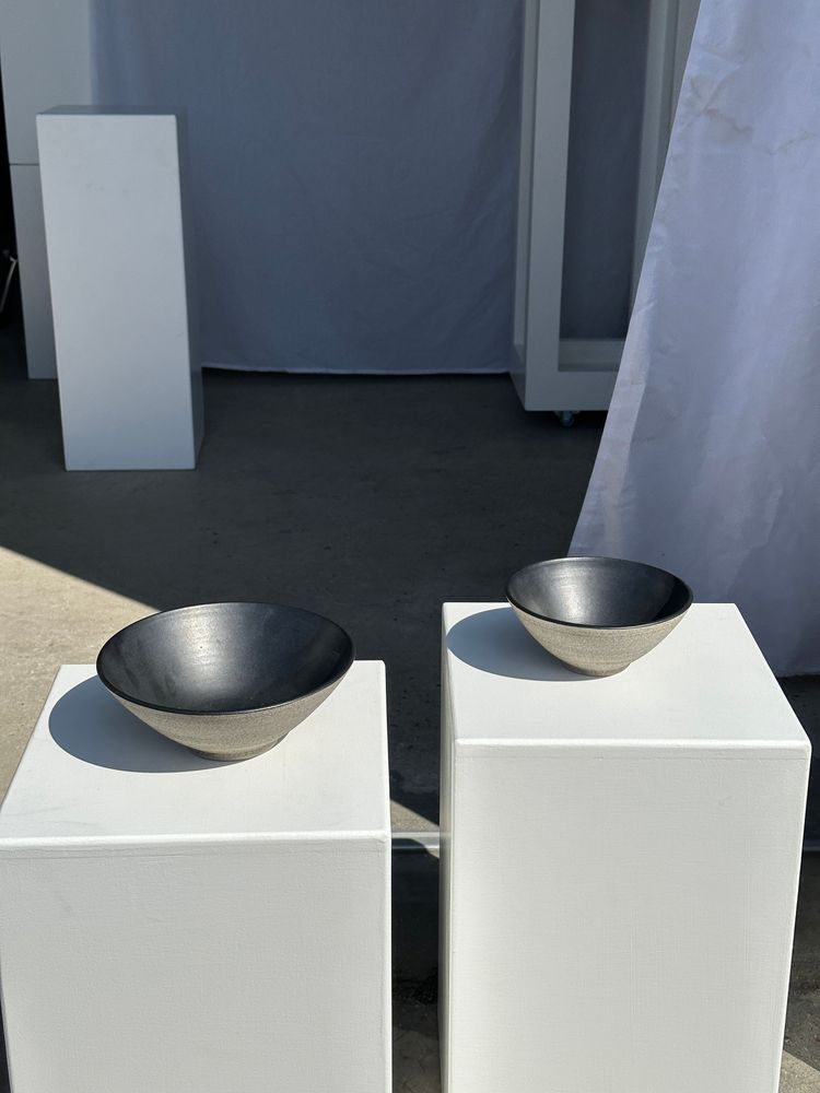 Bowls - Duo of gray bowls or salad bowls in Indonesian ceramic - OFFICE OBJETS