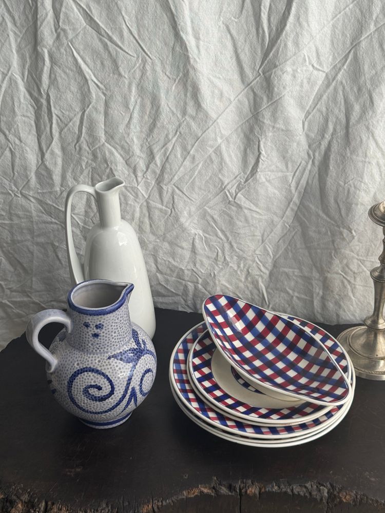 Assiettes au quotidien - Ensemble de vaisselle Sarreguemines rouge et bleu - OFFICE OBJETS