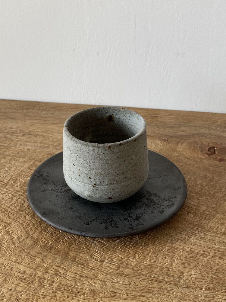 Mugs - Duo of gray ceramic mugs - OFFICE OBJETS