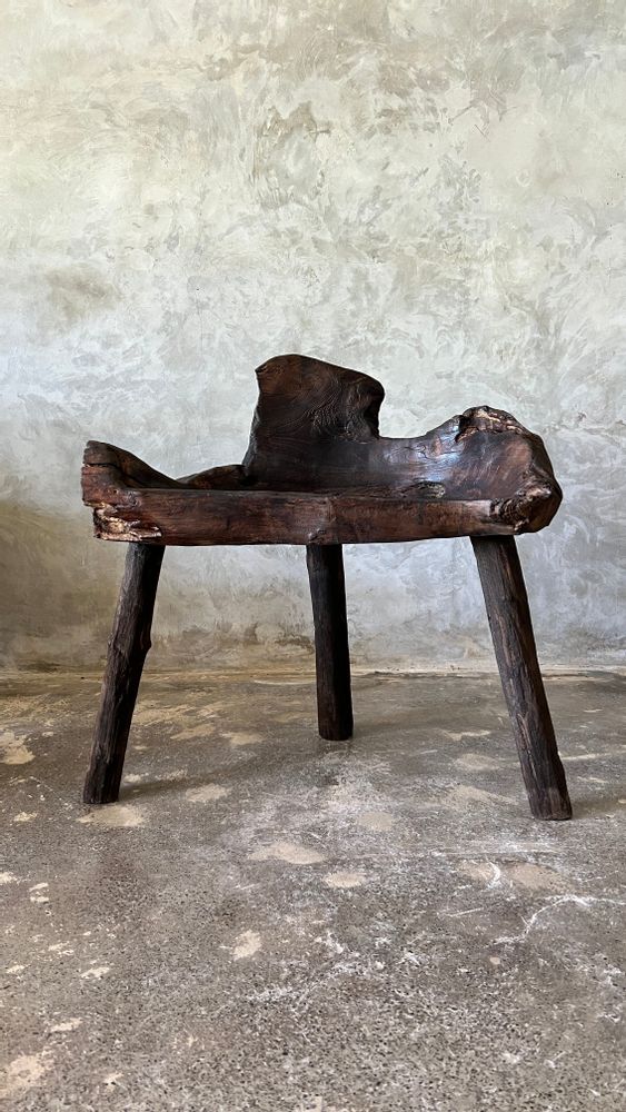 Armchairs - Brown organic solid teak armchair - OFFICE OBJETS