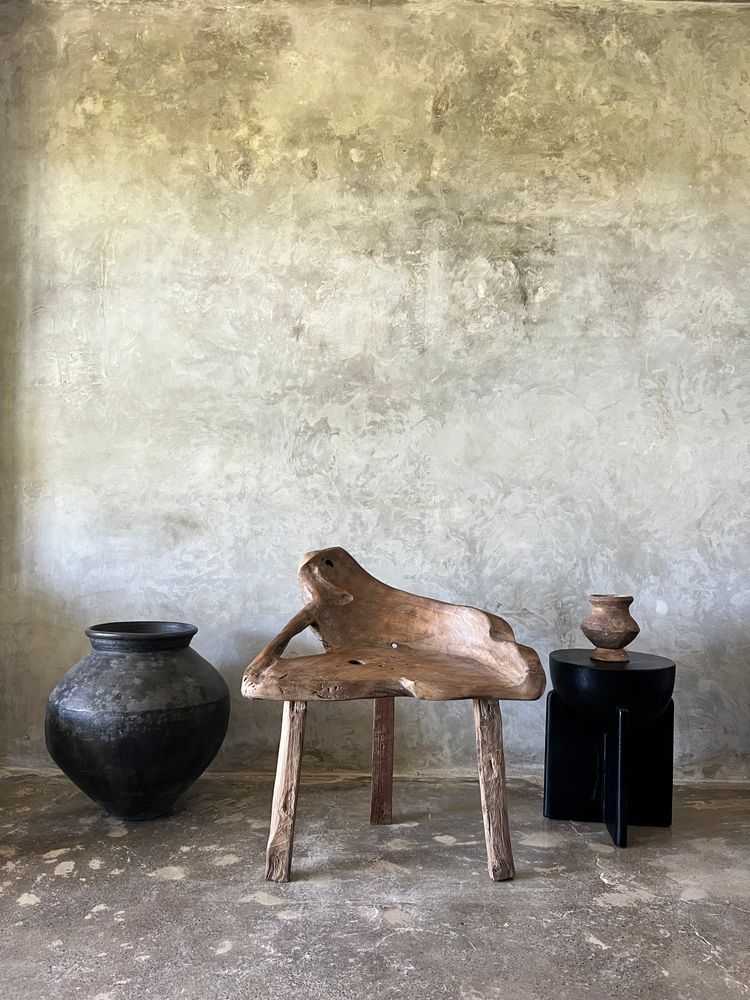 Armchairs - Armchair in solid organic teak, monoxyl seat, openwork back - OFFICE OBJETS