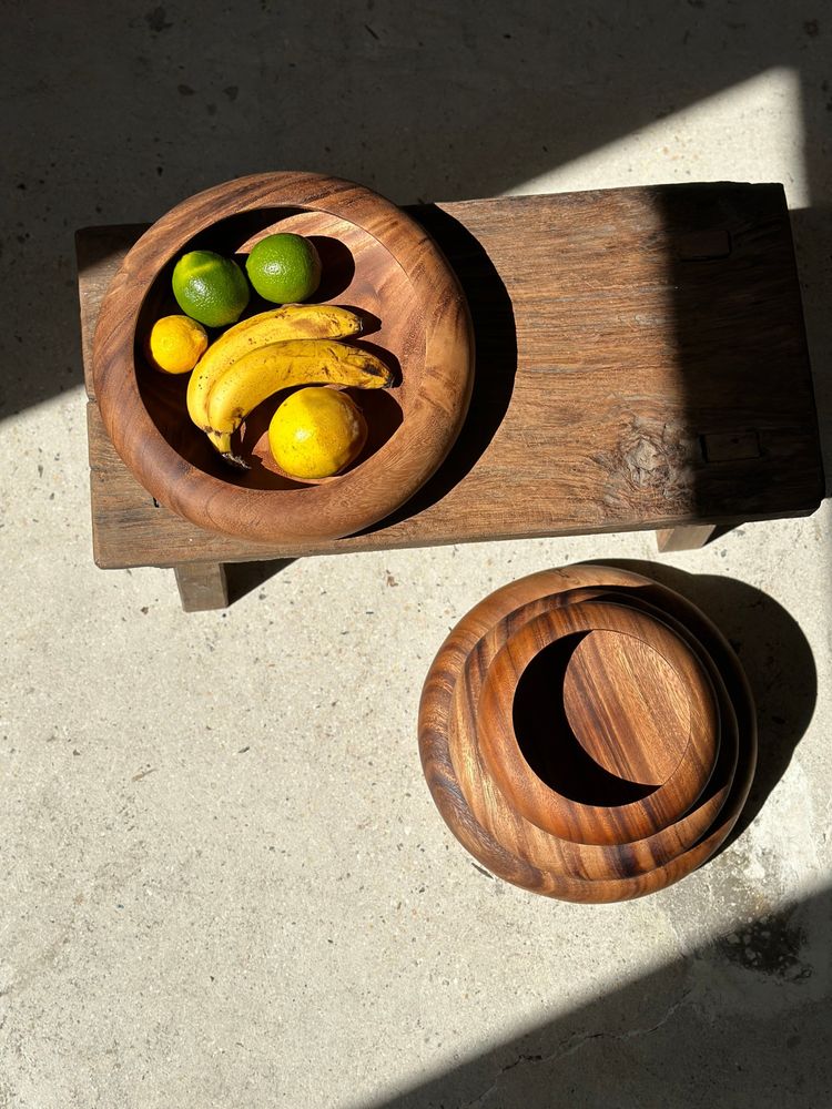 Objets de décoration - Grand bol ou coupe en teck monoxyle D:30,5 - OFFICE OBJETS