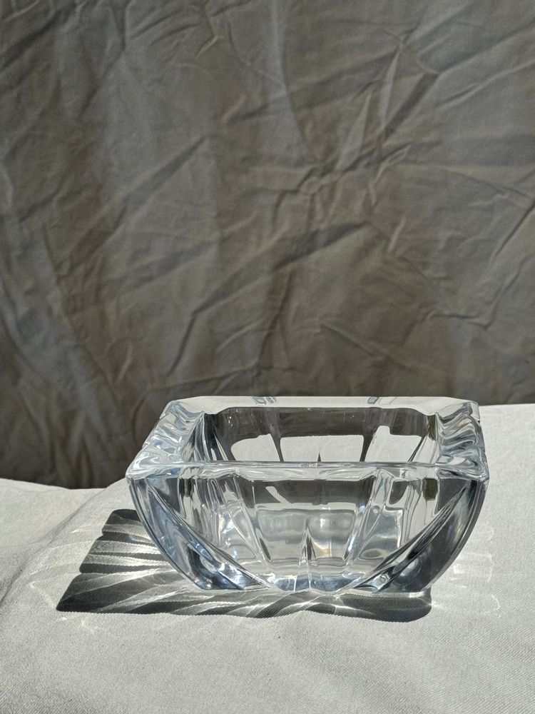 Accessoires à poser - Grand cendrier en verre massif carré vintage - OFFICE OBJETS