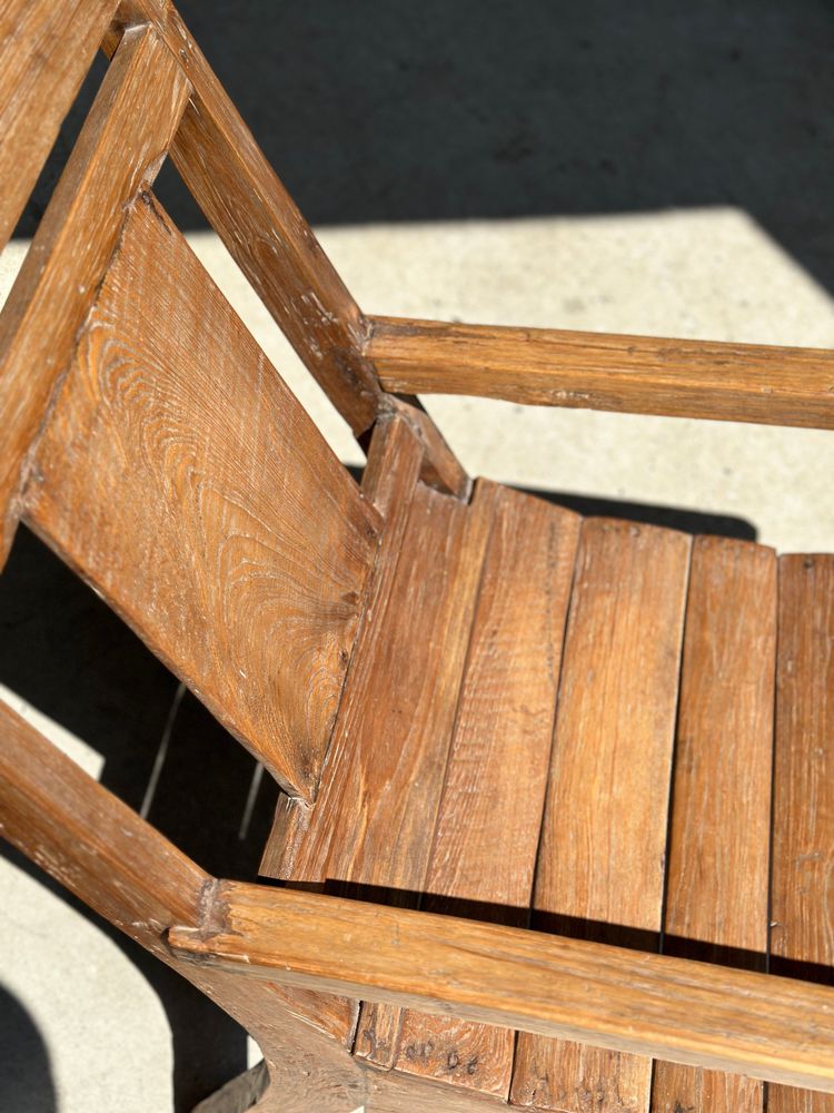 Armchairs - Large vintage Asian wooden rest chair - OFFICE OBJETS