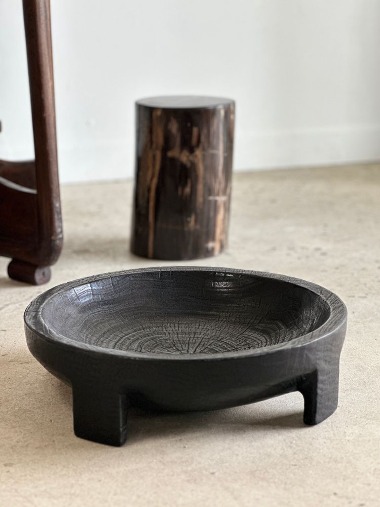 Objets de décoration - Grande coupe en manguier monoxyle noire D:40 H:12 - OFFICE OBJETS