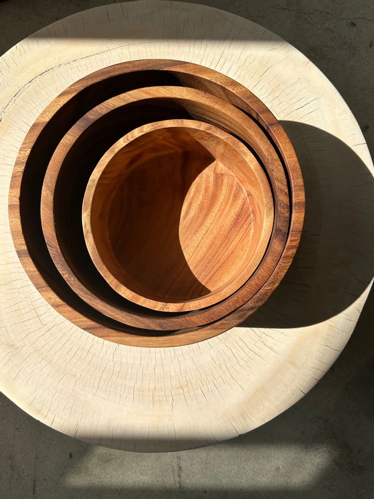 Decorative objects - Large bowl in monoxyl teak H:15 D:30 - OFFICE OBJETS