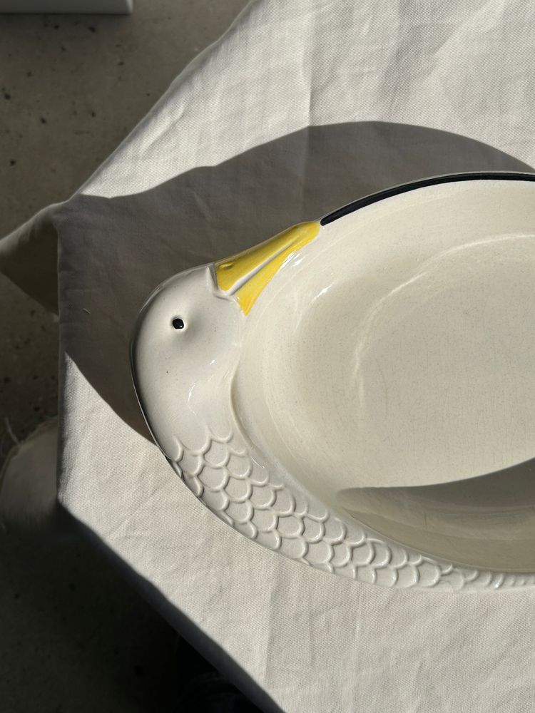 Platter and bowls - Large Italian goose-shaped dish 49cm - OFFICE OBJETS
