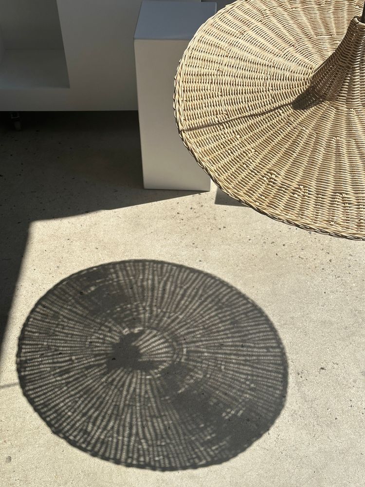 Hanging lights - Large pendant light, rattan lamp in the shape of a hat D:80cm - OFFICE OBJETS