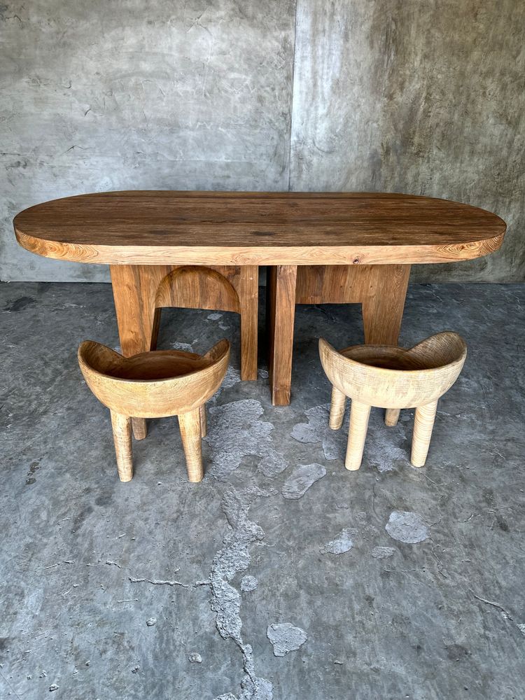 Dining Tables - Huge solid teak table 2m10x1m - OFFICE OBJETS