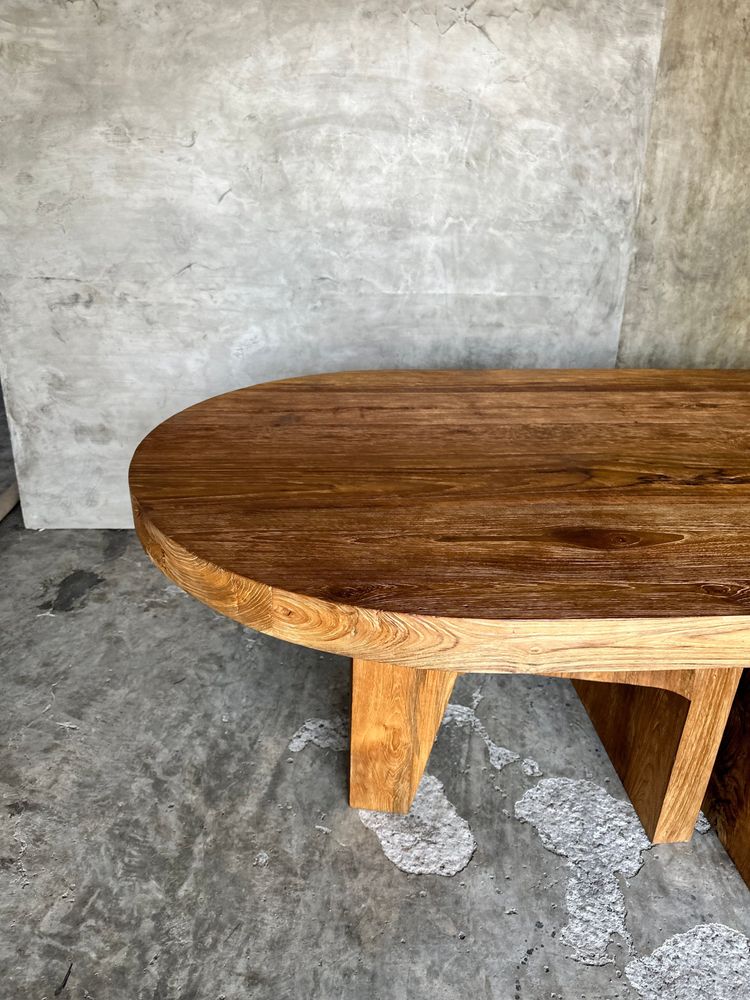 Dining Tables - Huge solid teak table 2m10x1m - OFFICE OBJETS