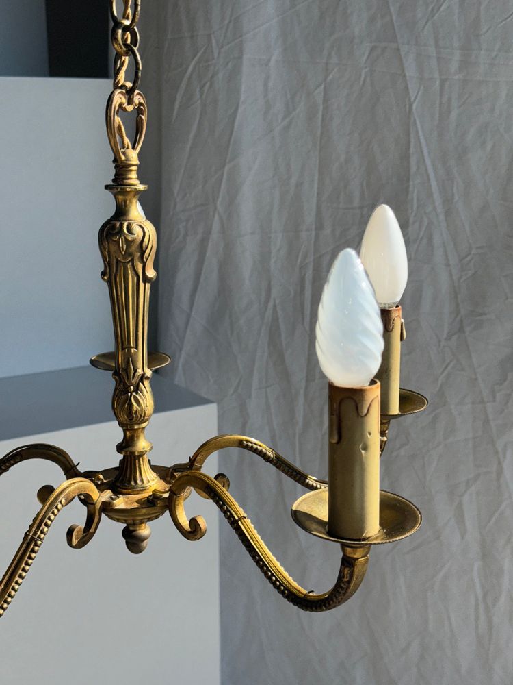 Suspensions - Lustre classique doré à 5 bras de lumière D:40cm - OFFICE OBJETS