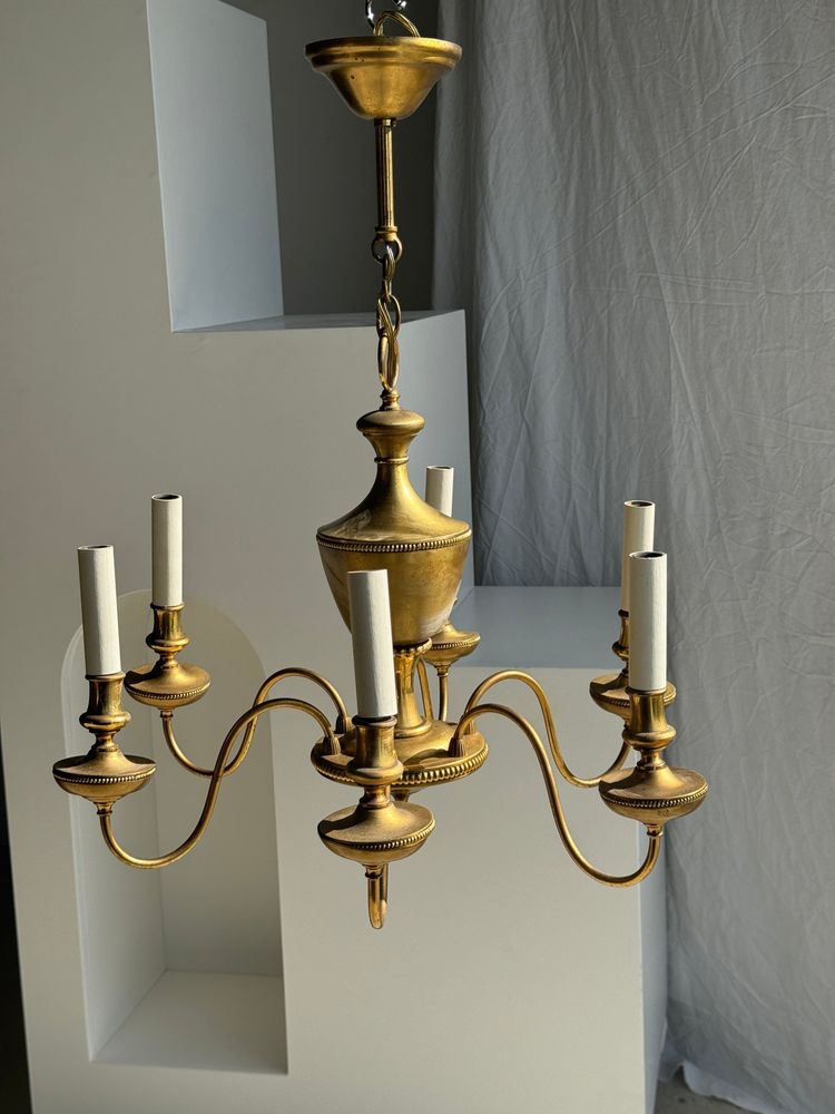Suspensions - Lustre doré hollandais à 6 bras de lumière D50 - OFFICE OBJETS