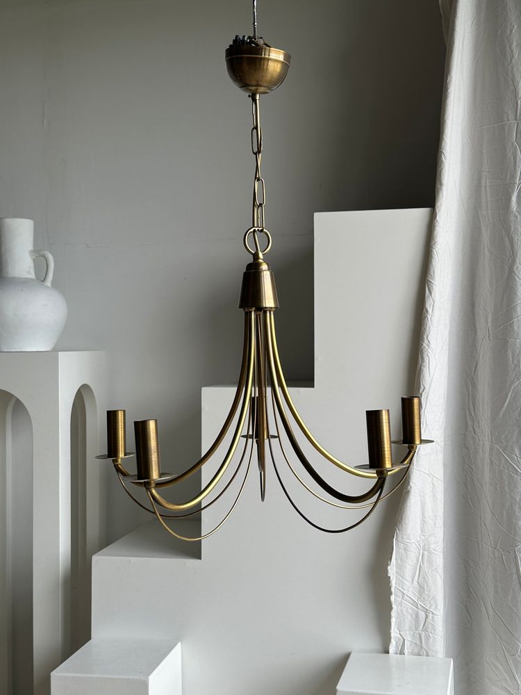 Suspensions - Lustre en métal moderne à 5 bras de lumière - OFFICE OBJETS