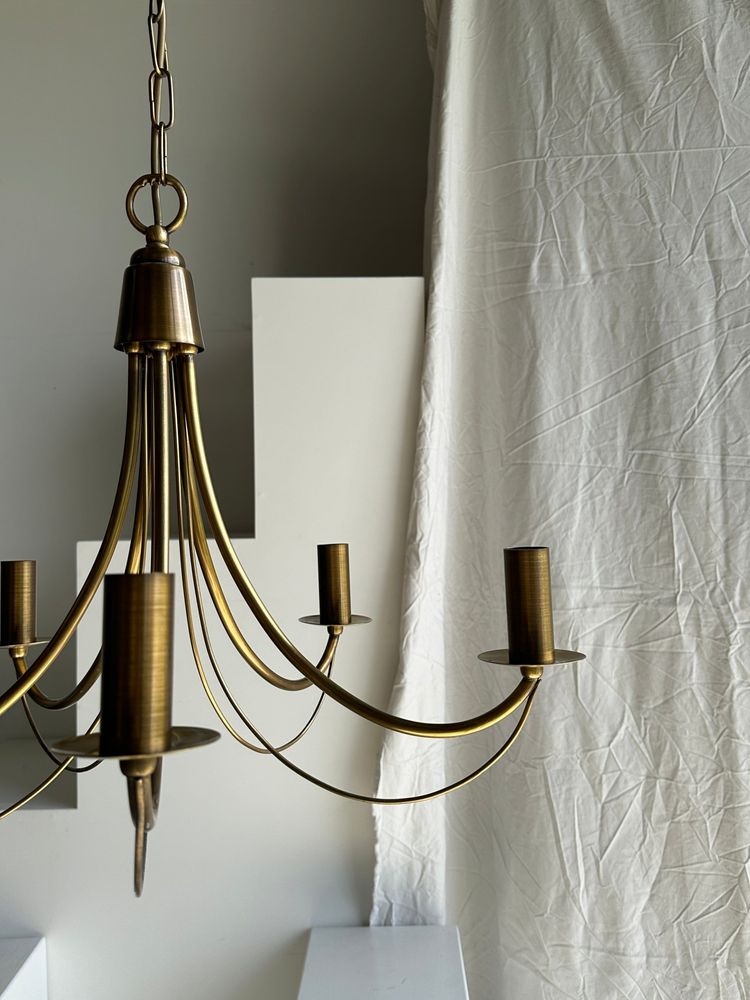 Suspensions - Lustre en métal moderne à 5 bras de lumière - OFFICE OBJETS