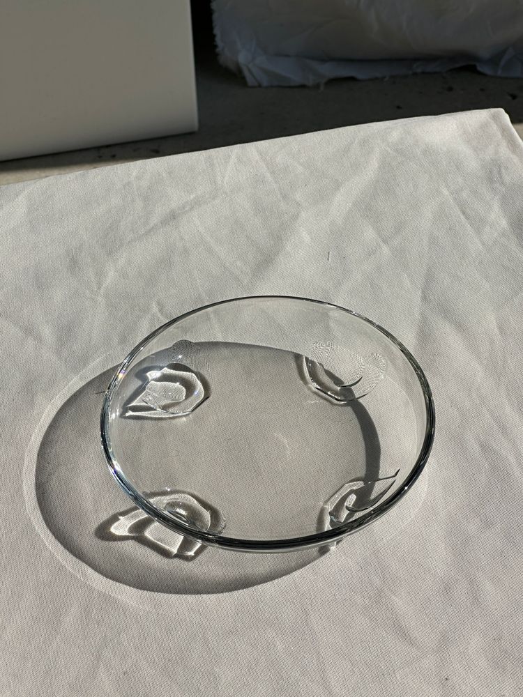 Plats et saladiers - Lot de 5 grandes coupelles en verre vintage à motif d'oiseau stylisé - OFFICE OBJETS