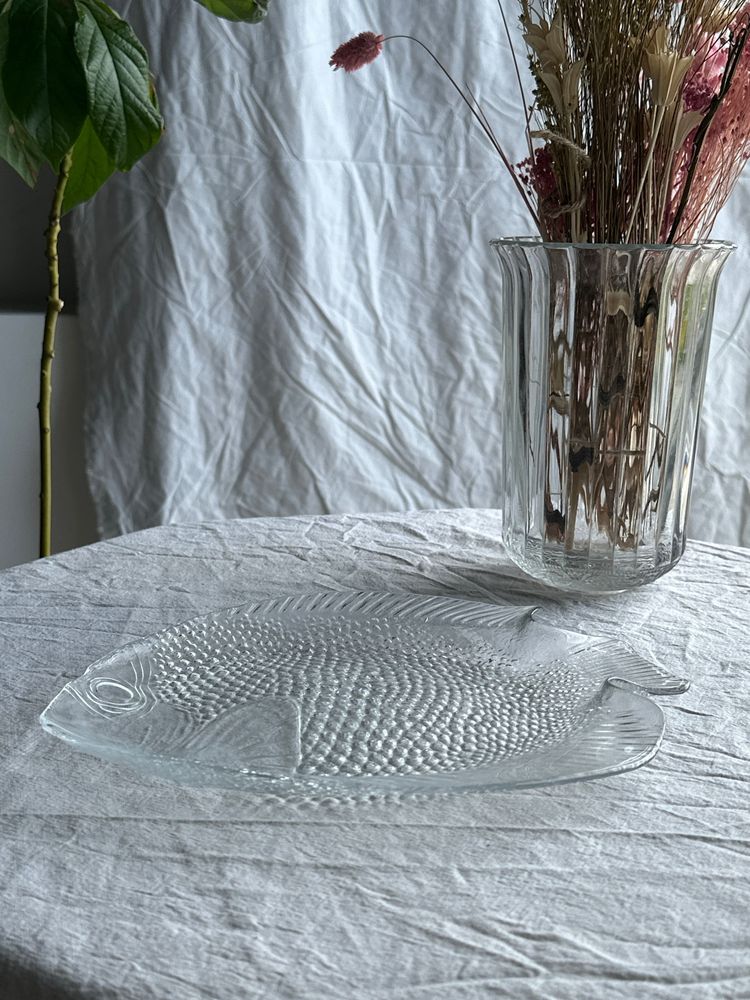 Assiettes au quotidien - Lot de 6 assiettes vintage en forme de poisson en verre Arcoroc - OFFICE OBJETS