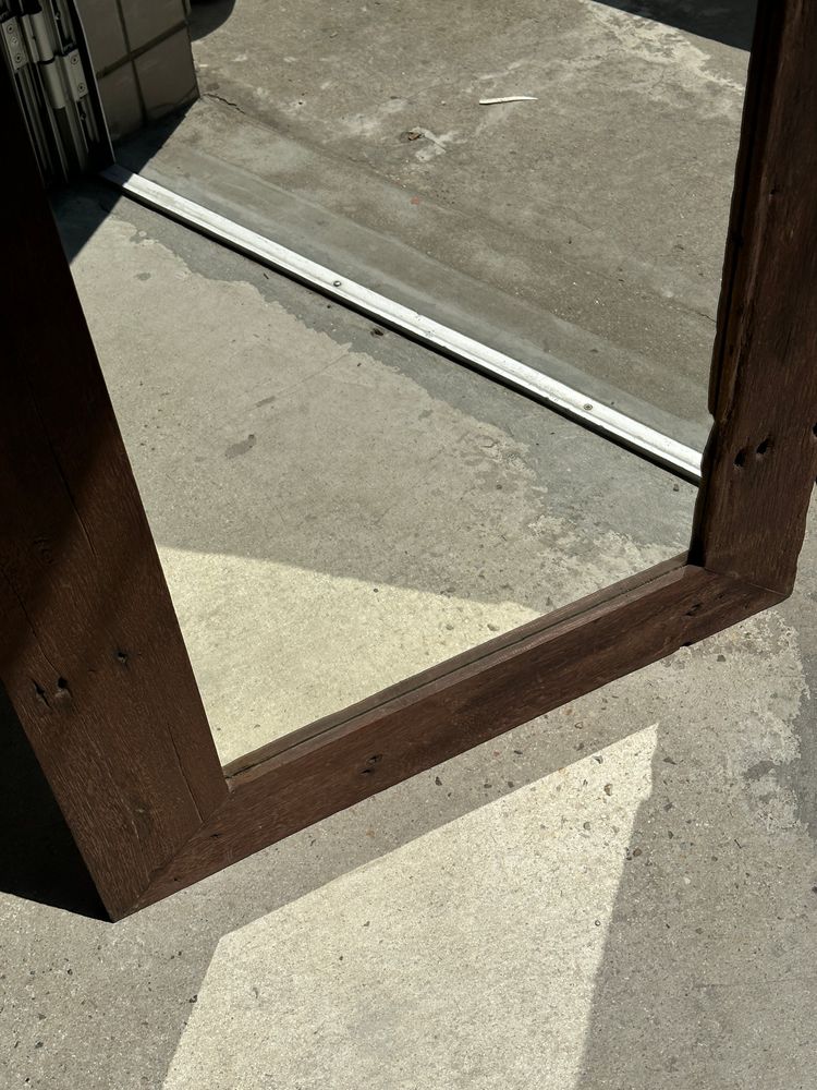 Mirrors - Antique exotic brutalist ironwood frame mirror H:139cm - OFFICE OBJETS