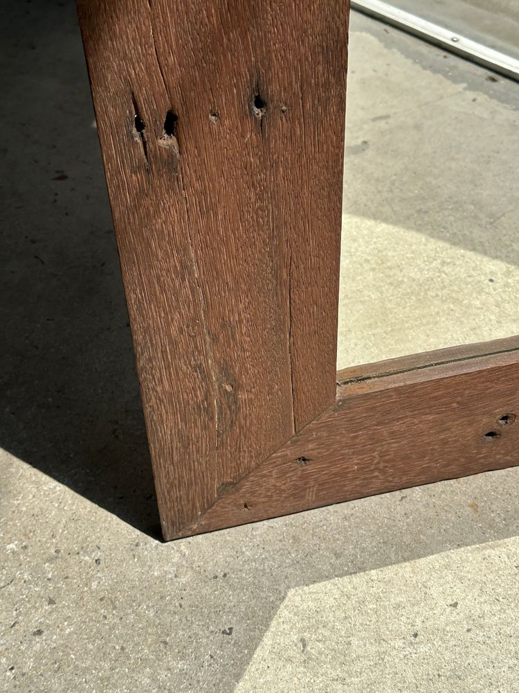Mirrors - Antique exotic brutalist ironwood frame mirror H:139cm - OFFICE OBJETS