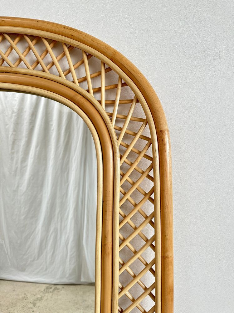 Miroirs - Miroir de pied en rotin à croisillons H:1m80 - OFFICE OBJETS